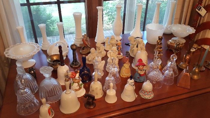 Bell and milk glass Collection 