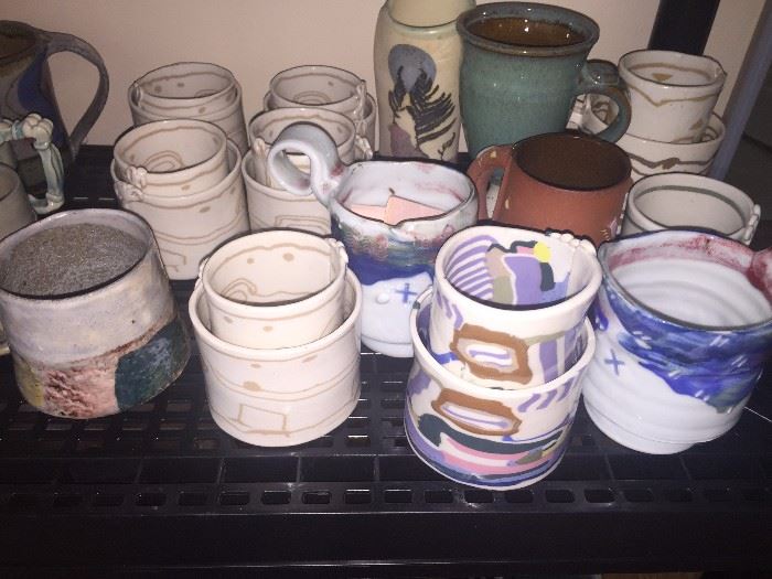 POTTERY MUGS AND CUPS