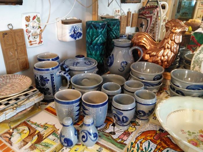 German salt glazed pottery...there is more, we are in the midst of gathering it up.