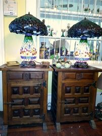Pair of great side tables, cabinets.  