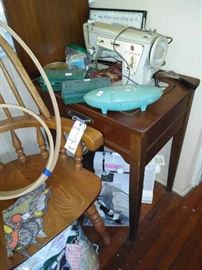 Vintage and newer sewing machines