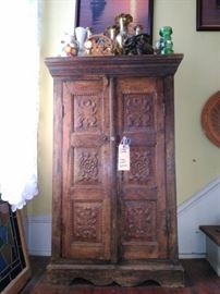 Nice Spanish cabinet, this one is a steal at $275.  We found pictures from the 60s and this cabinet, the table and several other pieces were in the owner's home then.