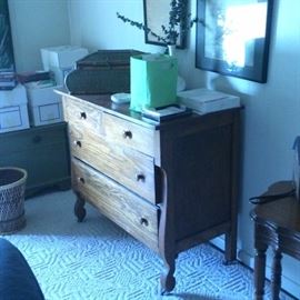 another oak chest of drawers