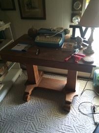 oak library table