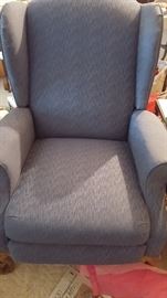 a better view of one of the pair of bleu wingbacks