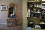 Entry Hall Piece with Murano Glass & Pottery and Closet with Books