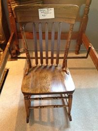Vintage Solid Oak rocking chair. Newly refurbished.