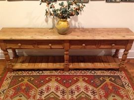 Pine Console Table 8ftL x 18D