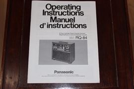 Manuel for Panasonic RQ-84.