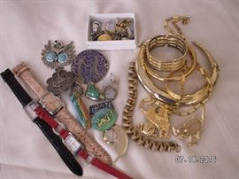 Sterling silver and designer costume jewelry