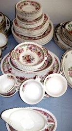 Eight place settings plus serving Johnson Bros. "Winchester"