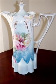                    China chocolate pot with rose motif