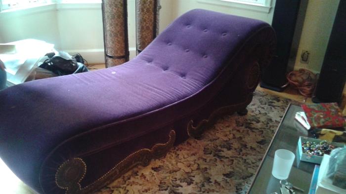 Early 1800 century Chaise,                                             Fabric is Mohair and in Pristine condition