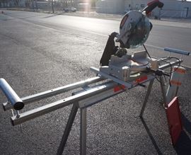 Craftsman chopsaw on work site stand