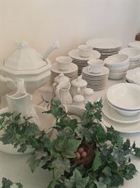 Red Cliff white china and serving pieces