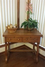 vintage oak small desk