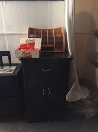 nicely painted tin cabinet