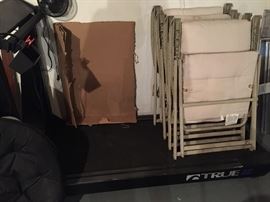 folding chairs treadmill this is just basement it is huge and full of funlawn chairs and treadmill works great