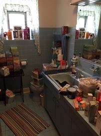 Toiletries Kleenex and loads of paper products