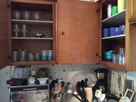 pots pans and utensils and lots of them