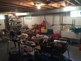 a corner of the basement