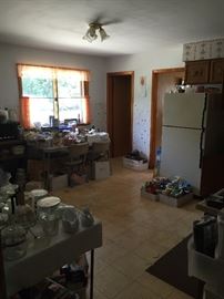 packed kitchen loads of new items and plenty of cleaning supplies
