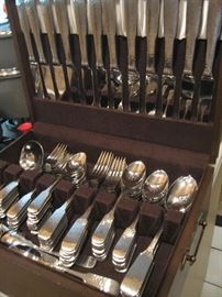 Set of stainless steel flatware