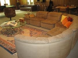 Leather sectional