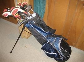 Golf clubs and bag