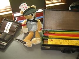 Stuffed gaming bear and games