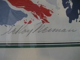 Closeup of LeRoy Neiman signature