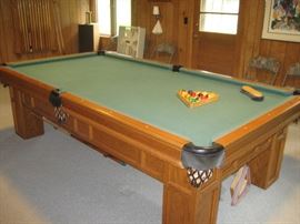 Peter's Billiards oak pool table