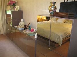 Mirrored cabinets