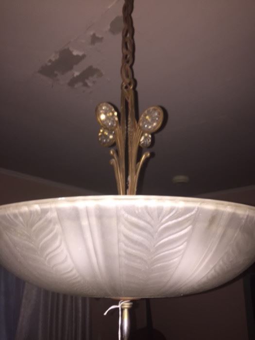 Antique Art Deco Hanging Lamp