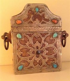 HAND HAMMERED METAL MOROCCAN BOX 