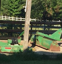 Tractor accessories- Scraper and #413 bush Hog