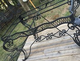 cast iron dining table
