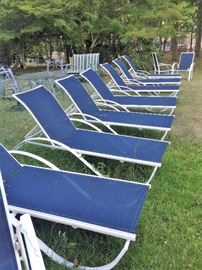 Sunbrella sling mesh chaises