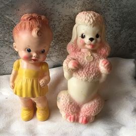 1940s/50s - Ruth E. Newton and Sun Rubber squeak toys.  In exceptional and working condition!