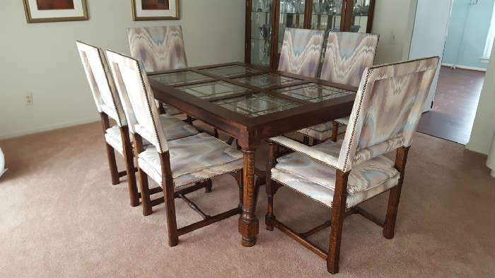 Glass top dining room table   $450  Reduced to $350