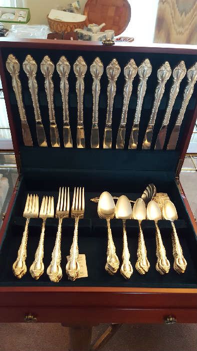 Flatware (deep silver) with box    $130