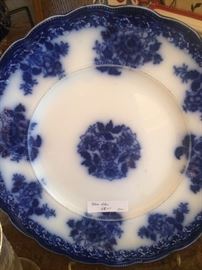 Antique flow blue china plates