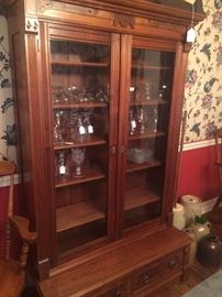 Large antique china cabinet (double doors)