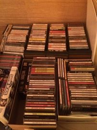 Many CD's, cassettes, and videos