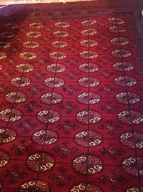 Red & blue rug - 7 feet 6 inches x 11 feet 6 inches 