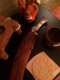 Hand mad knife scabbard