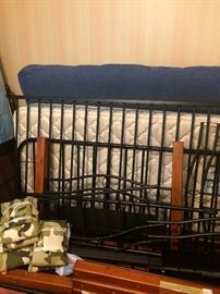 Twin-over-futon bunk bed & Pottery Barn bedding