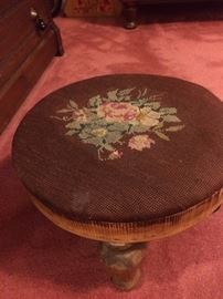 Needlepoint foot stool