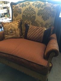 Extra large chair and decorative pillows