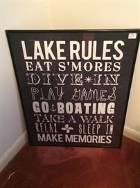 "Lake Rules"----- have fun!!